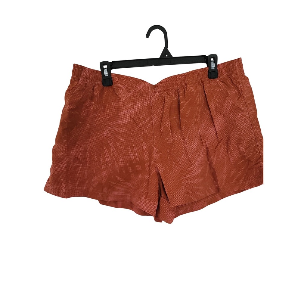 Columbia Sportswear Orange Leaf Print Athletic Shorts Women's Size XL #9